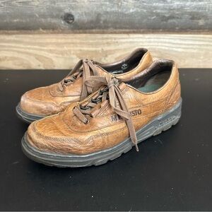 Mephisto Rush Brown "Desert" Womens Leather Lace-up Walking Shoes size 7.5